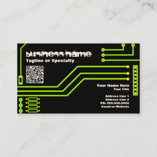 Carte De Visite unité centrale de traitement v.3 avec le code de