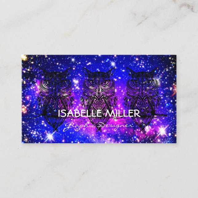 Carte De Visite Univers de chouette celtique                       (Devant)