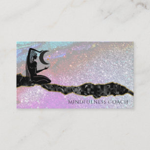 Carte De Visite *~* Univers de Parties scintillant arc-en-ciel. Mé