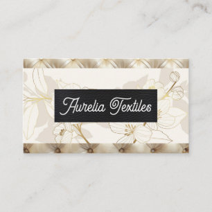Carte De Visite Upholstery Tufted à motif diamant   Floral
