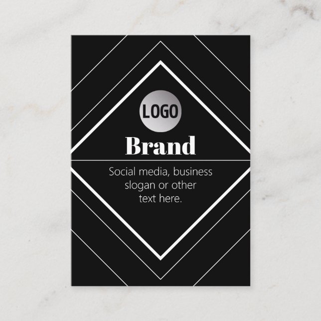 Carte De Visite Upload Your Logo & Customizable Text Design (Devant)
