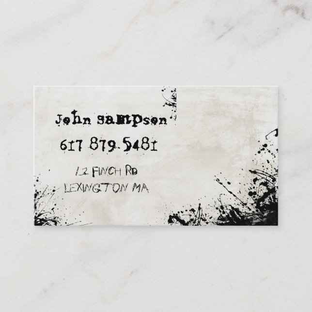 carte de visite urbain abstrait de graffiti (Devant)