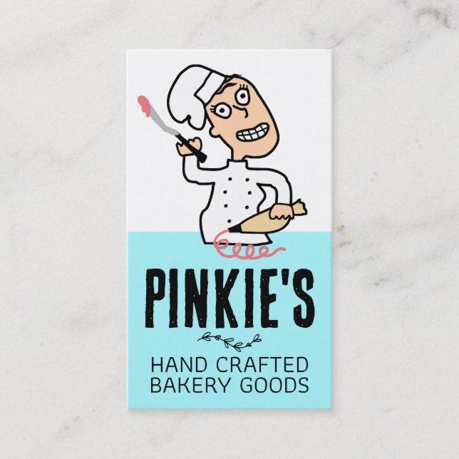 Carte De Visite urbain indie pâtisserie pâtisserie chef cuisinier. (Devant)