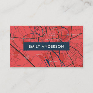 CARTE DE VISITE URBAN RED NAVY OXFORD UNIVERSITY UK PASSERELLE