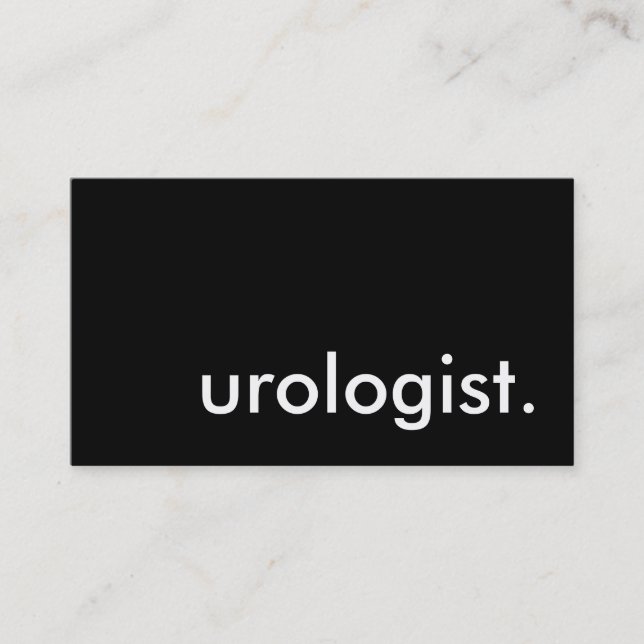 Carte De Visite urologue. (Devant)