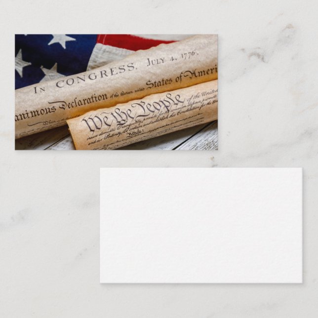 Carte De Visite US Founding Documents (Devant / Derrière)