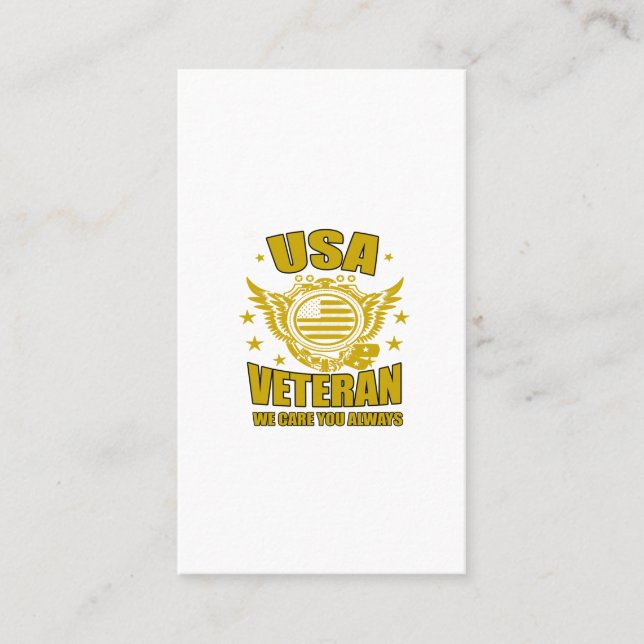CARTE DE VISITE USA VETERAN NOUS VOUS SOYONS TOUJOURS (Devant)