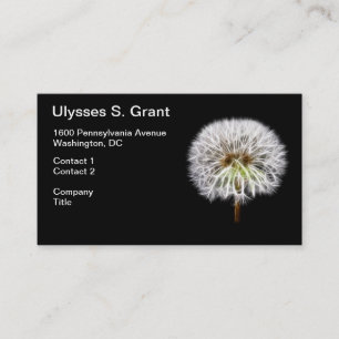 Carte De Visite Usine blanche de fleur de pissenlit