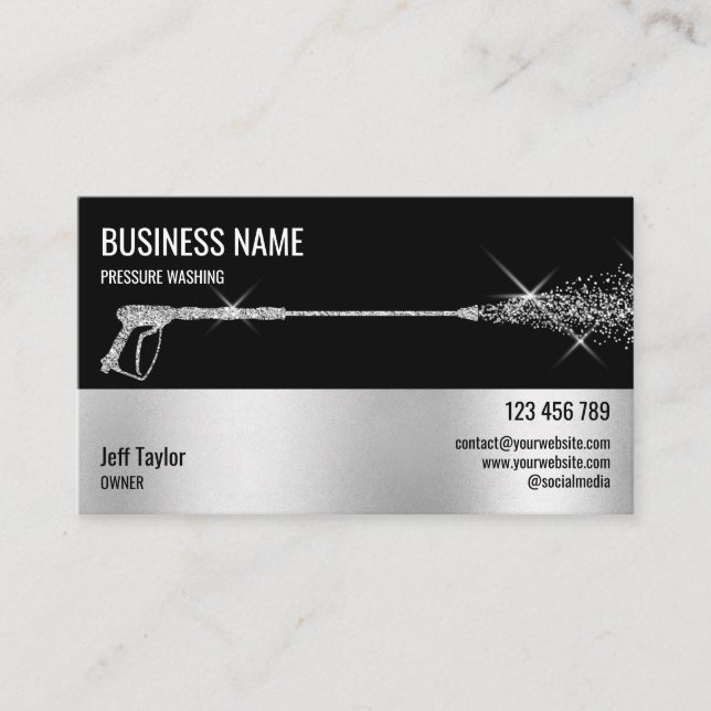 Carte De Visite Usine de lavage à pression professionnelle (Devant)