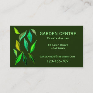 Carte De Visite Usines et arbres de jardinerie
