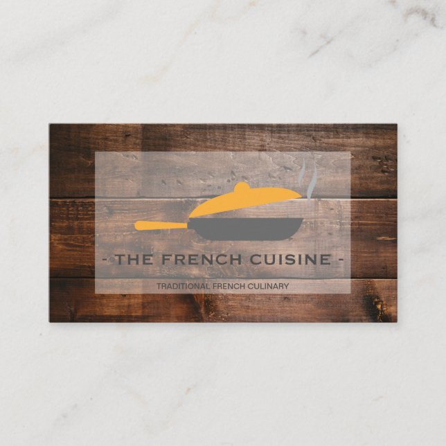 Carte De Visite Ustensiles+cuisine | Chef exécutif (Devant)