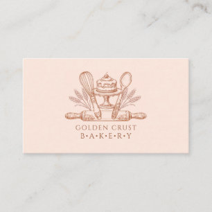 Carte De Visite Ustensiles de Boulangerie Boulangerie Baker