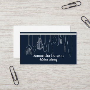 Carte De Visite Ustensiles de cuisine chic modernes pour la cuisso