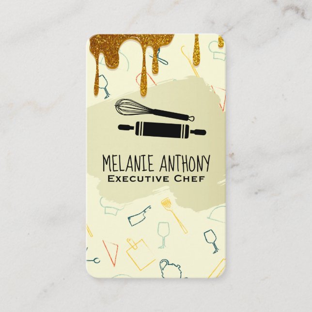 Carte De Visite Ustensiles de cuisine | Cuisine | Chef | Culinaire (Devant)