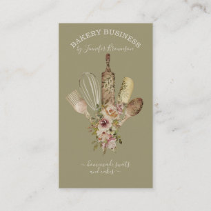 Carte De Visite Ustensiles de cuisson Traiteur Cuisinier sage rétr