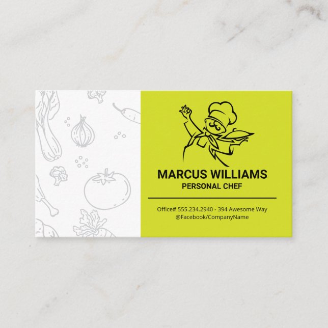Carte De Visite Ustensiles de restaurant | Cuisine du chef (Devant)