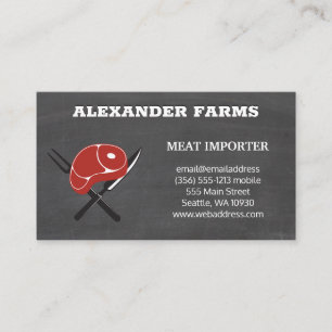 Carte De Visite Ustensiles de service de steak   Tableau