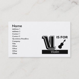 Carte De Visite V est pour le violon