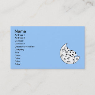 Carte De Visite vaca_fr_la_luna_Vector_Clipart