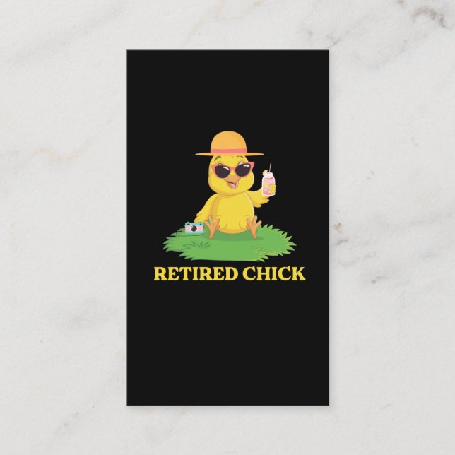 Carte De Visite Vacances de poussins à la retraite Relaxant Maman  (Devant)