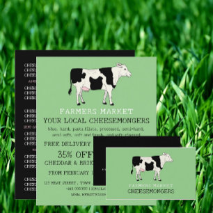 Carte De Visite Vache Laitière, Cheesemonger