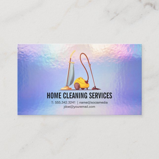 Carte De Visite Vacuums | Pastel Foil (Devant)