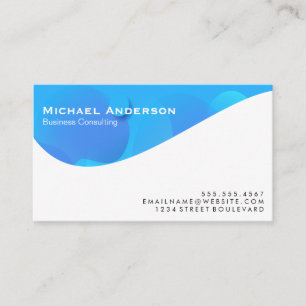 Carte De Visite Vague Abstraite bleue