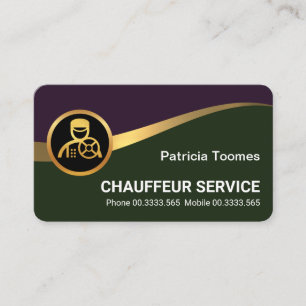 Carte De Visite Vague Chauffeur Or Professionnel