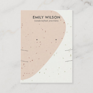 CARTE DE VISITE VAGUE DE PAIX CÉRAMIQUE LONGTEMPS DE NECKLACE ÉT