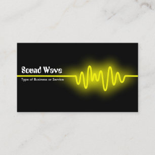 Carte De Visite Vague sonore - Jaune et Noir