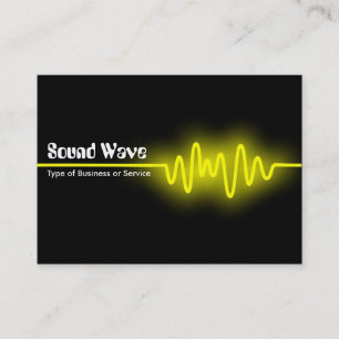Carte De Visite Vague sonore - Jaune et Noir