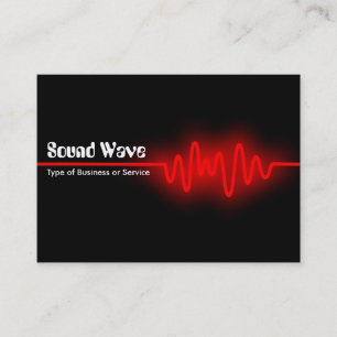 Carte De Visite Vague sonore - rouge et noir