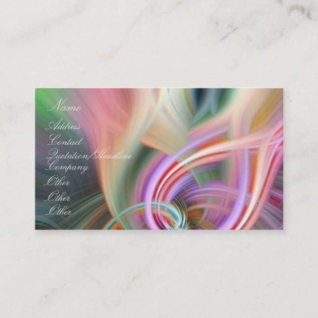 Carte De Visite Vagues Abstraites (Devant)