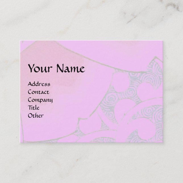 Carte De Visite VAGUES Abstraites Lilac bleu géométrique (Devant)