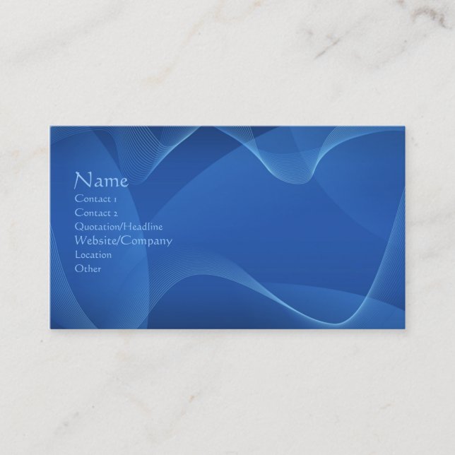 Carte De Visite Vagues bleues (Devant)