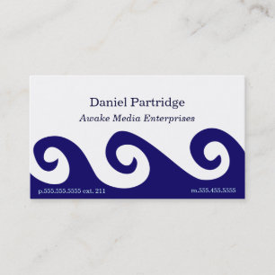 Carte De Visite Vagues bleues