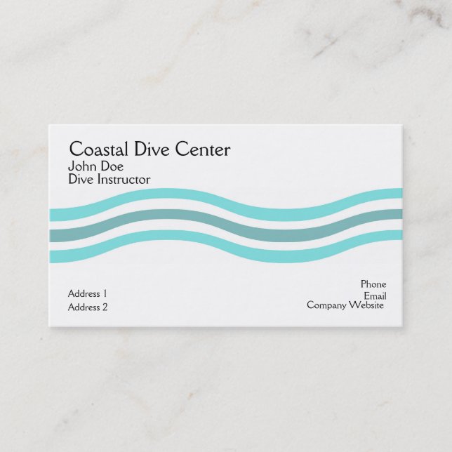 Carte De Visite Vagues côtières (Devant)