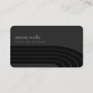Carte De Visite Vagues de bande rétro minimaliste