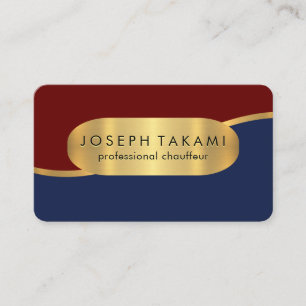 Carte De Visite Vagues de luxe en or Couches Chauffeur