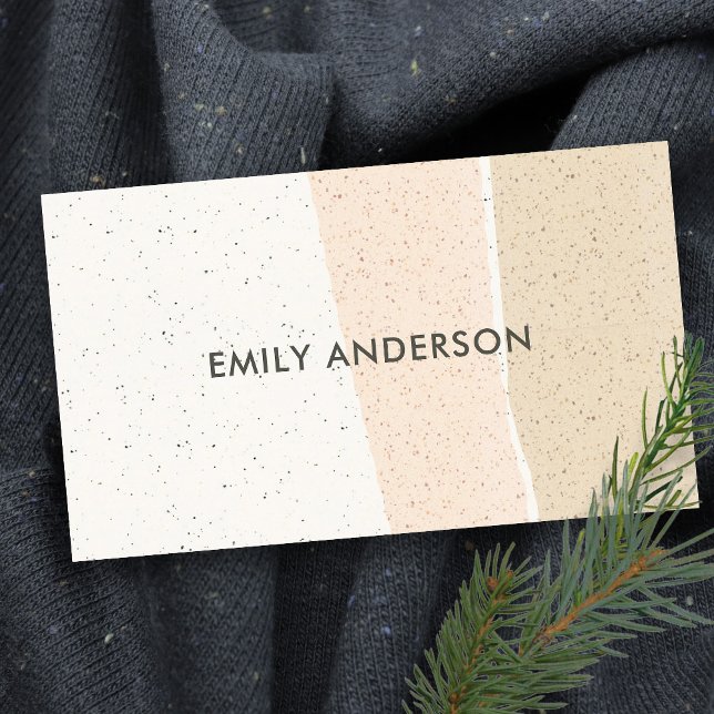 CARTE DE VISITE VAGUES DE TEXTURE CÉRAMIQUE ROSE NOIRE ABSTRAITES  (Créateur téléchargé)