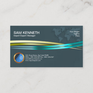 Carte De Visite Vagues globales lumineuses