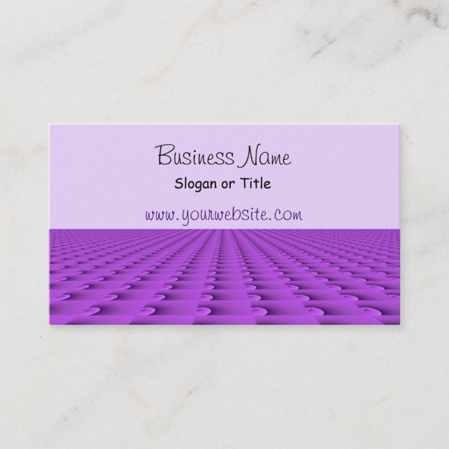 Carte De Visite Vagues modernes de design pourpre (Devant)