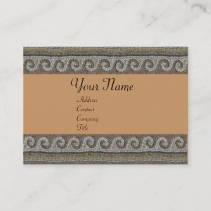 Carte De Visite VAGUES MOSAÏQUES, gris clair brun