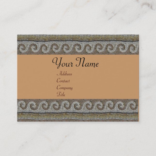 Carte De Visite VAGUES MOSAÏQUES, gris clair brun (Devant)