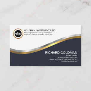 Carte De Visite Vagues professionnelles simples d'investissement