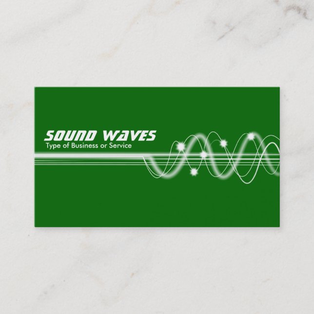 Carte De Visite Vagues sonores II - Vert herbe (Devant)