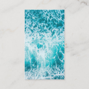 Carte De Visite Vagues tropicales de l'océan bleu