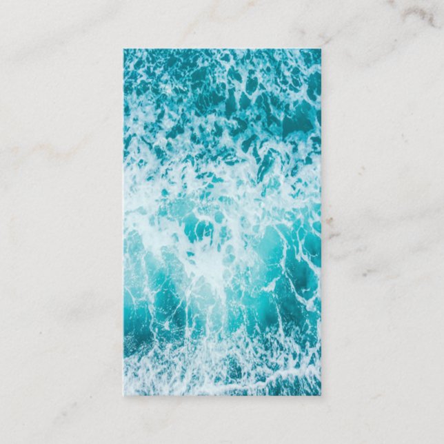 Carte De Visite Vagues tropicales de l'océan bleu (Devant)