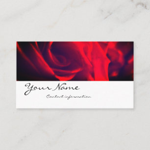 Carte de visite Valentine de rose rouge