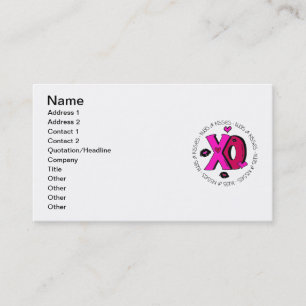Carte De Visite Valentine Hugs et baisers